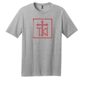 tki logo short sleeve tee raspberry fleck/black (copy)